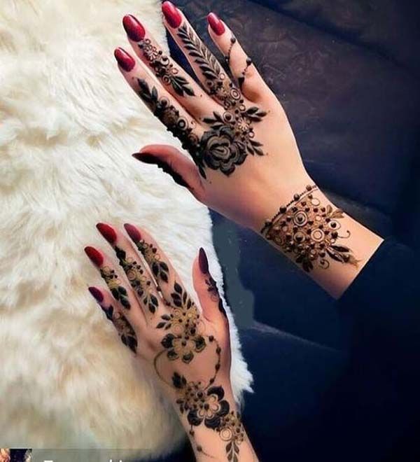 Floral Back Hand Arabic Design