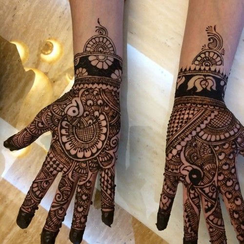 Peacock Mehandi Pattern