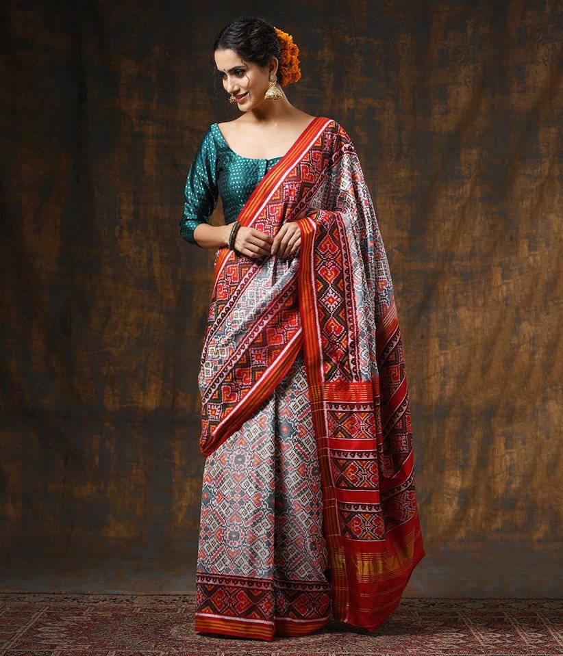 Gujarati style saree: