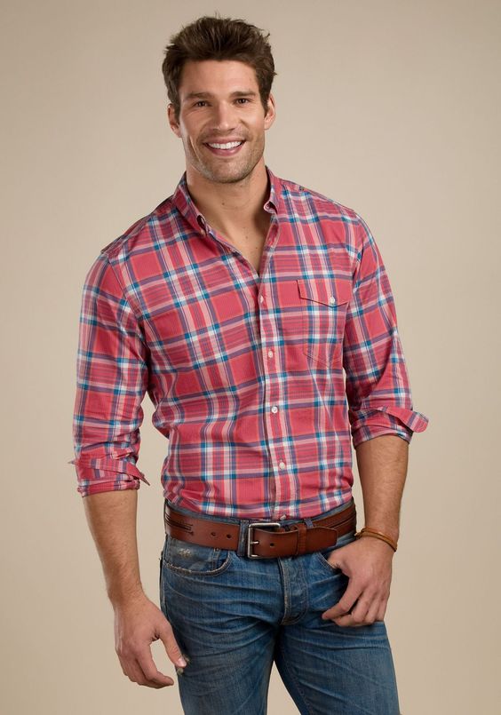 Tuck in your checked shirt