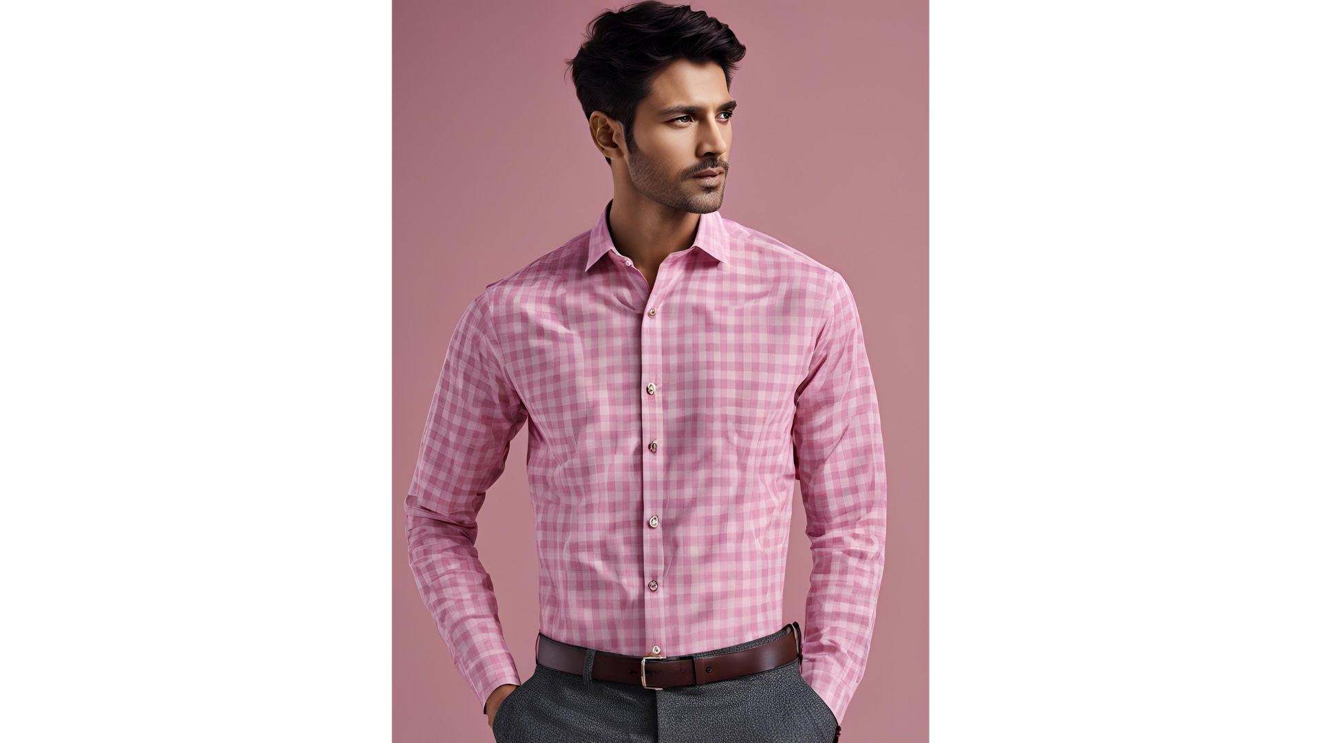 Pink Check Shirt Combination