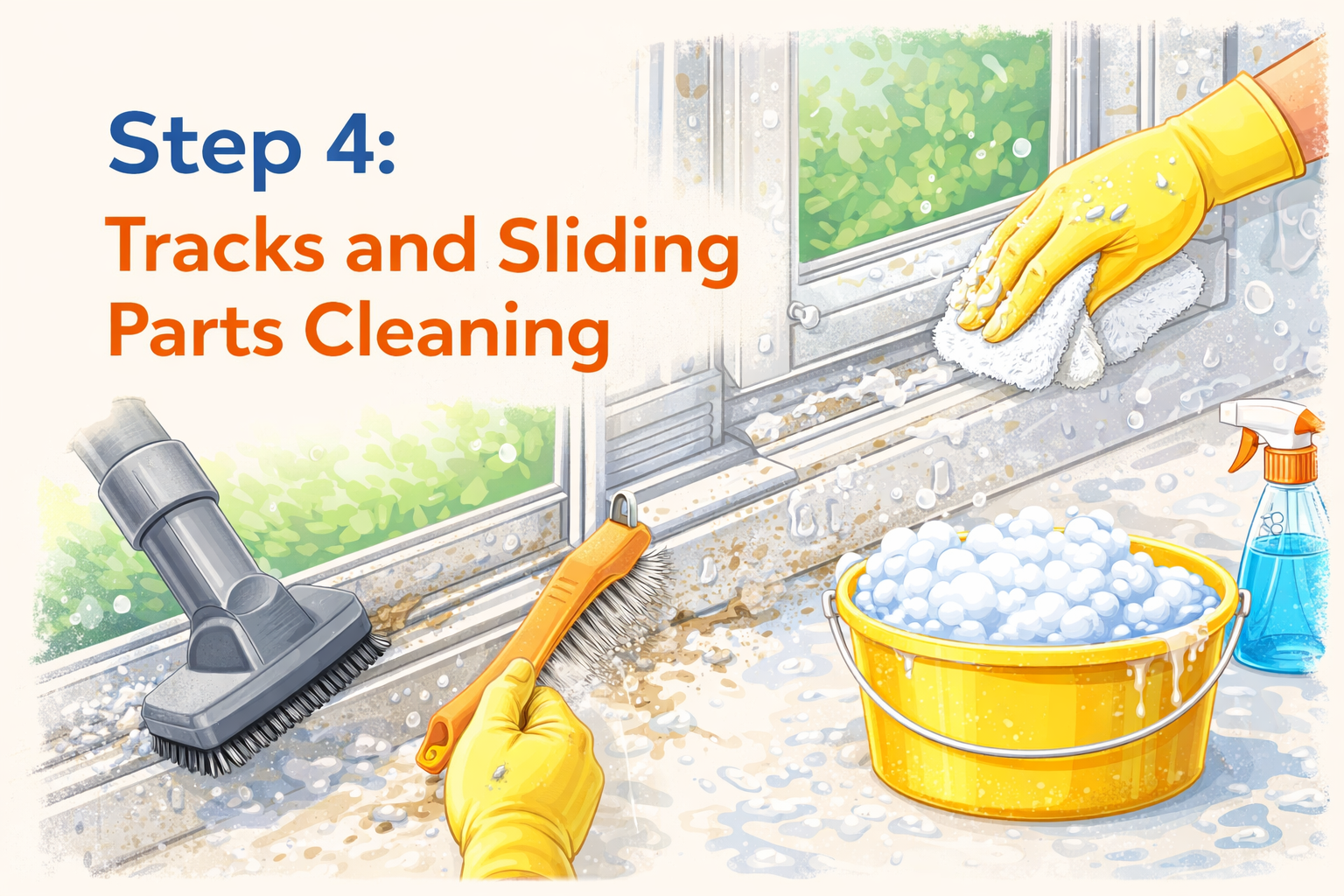 Tracks and Sliding Parts Cleaning