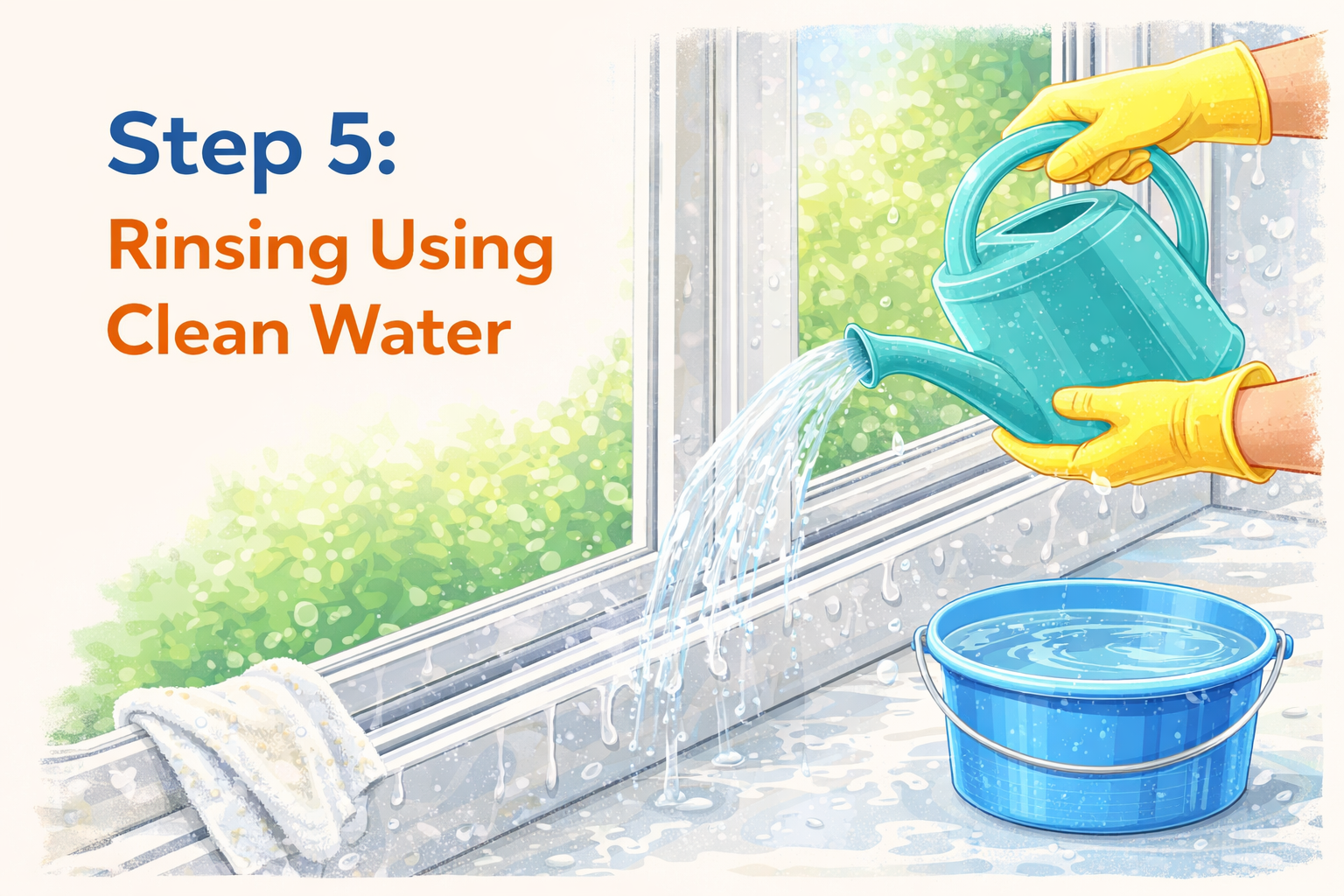 Rinsing Using Clean Water